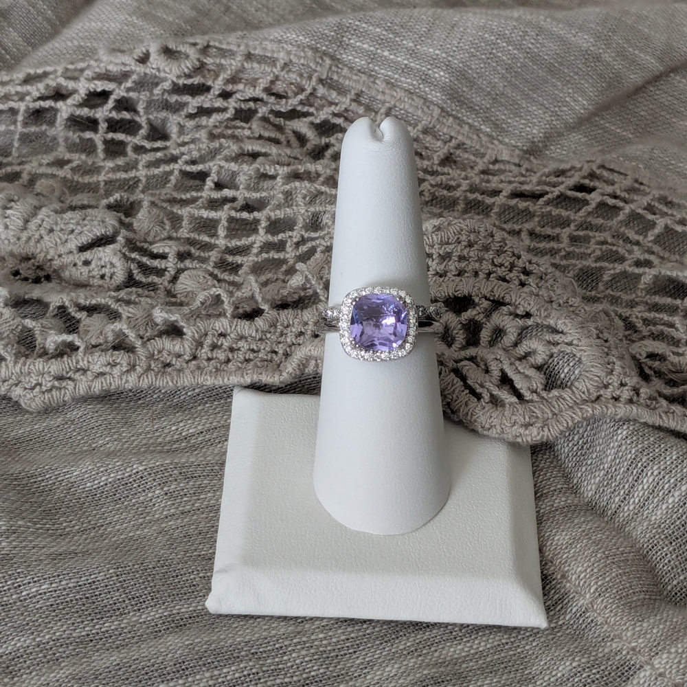 Elegant Purple Gemstone Ring Set